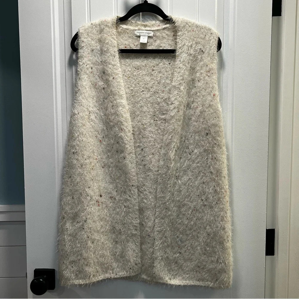 Christopher & Banks Cream Colored‎ Sweater Vest. Size Medium.
